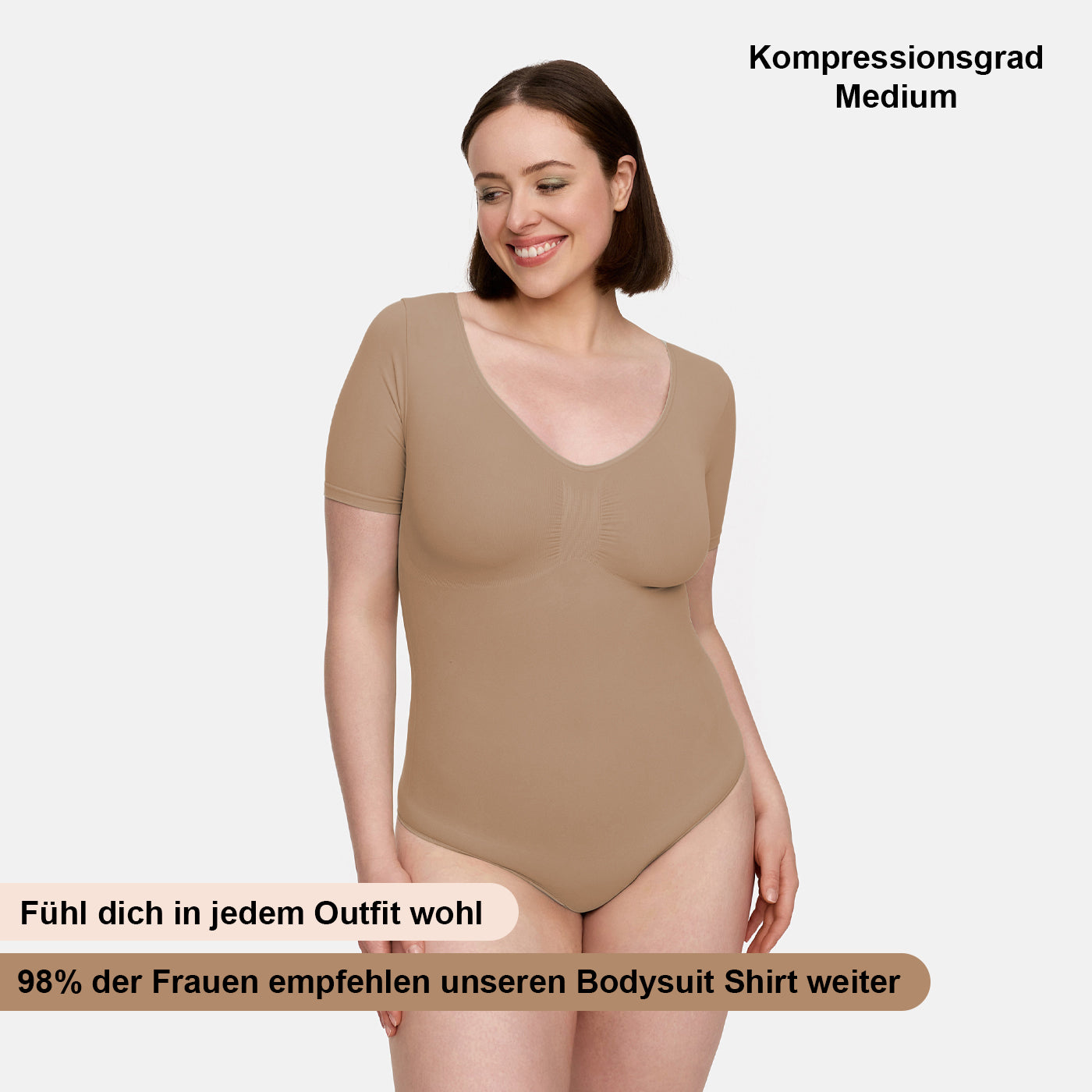 T-Shirt Bodysuit Sculpting Shapewear mit String - Mid Season