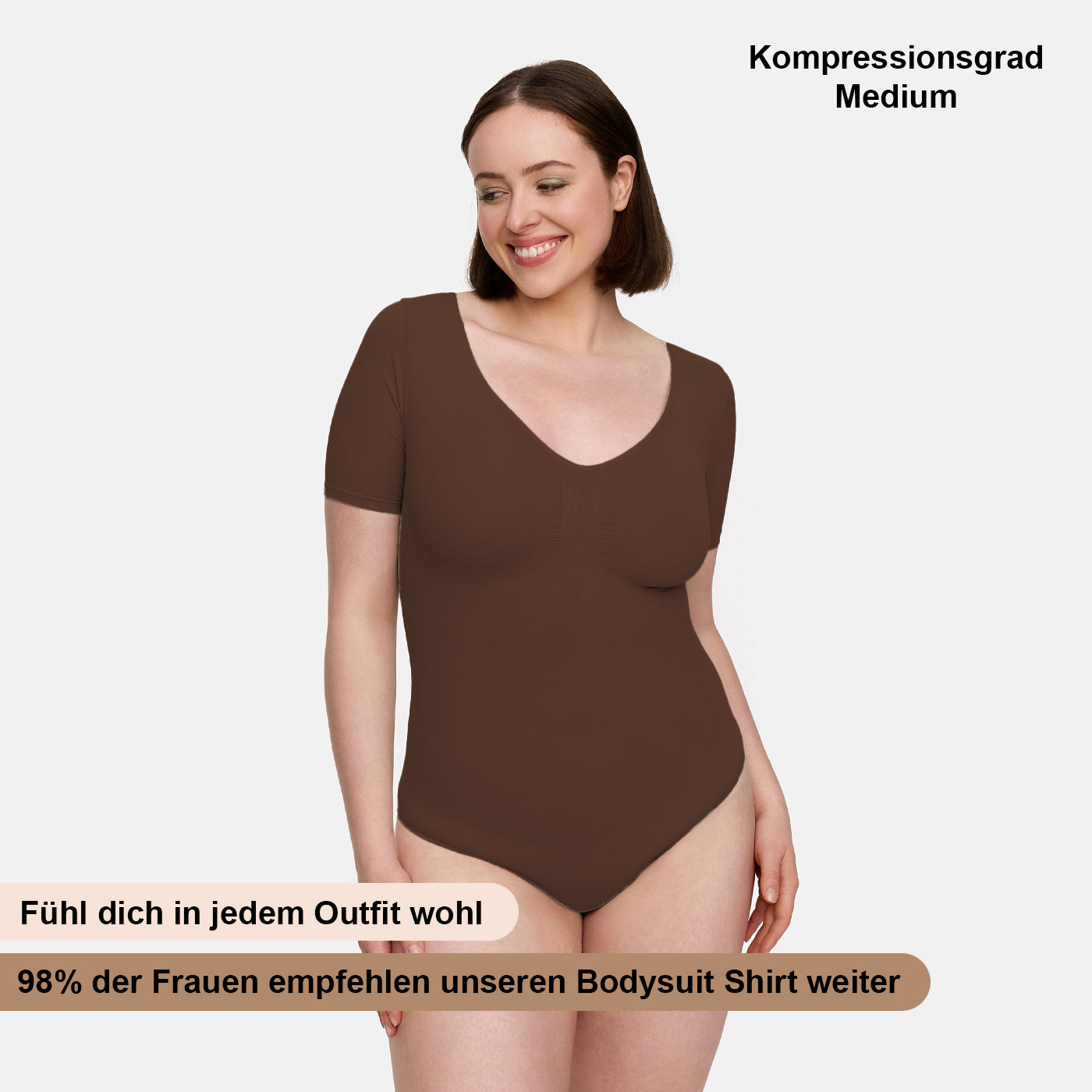 T-Shirt Bodysuit Sculpting Shapewear mit String - Mid Season