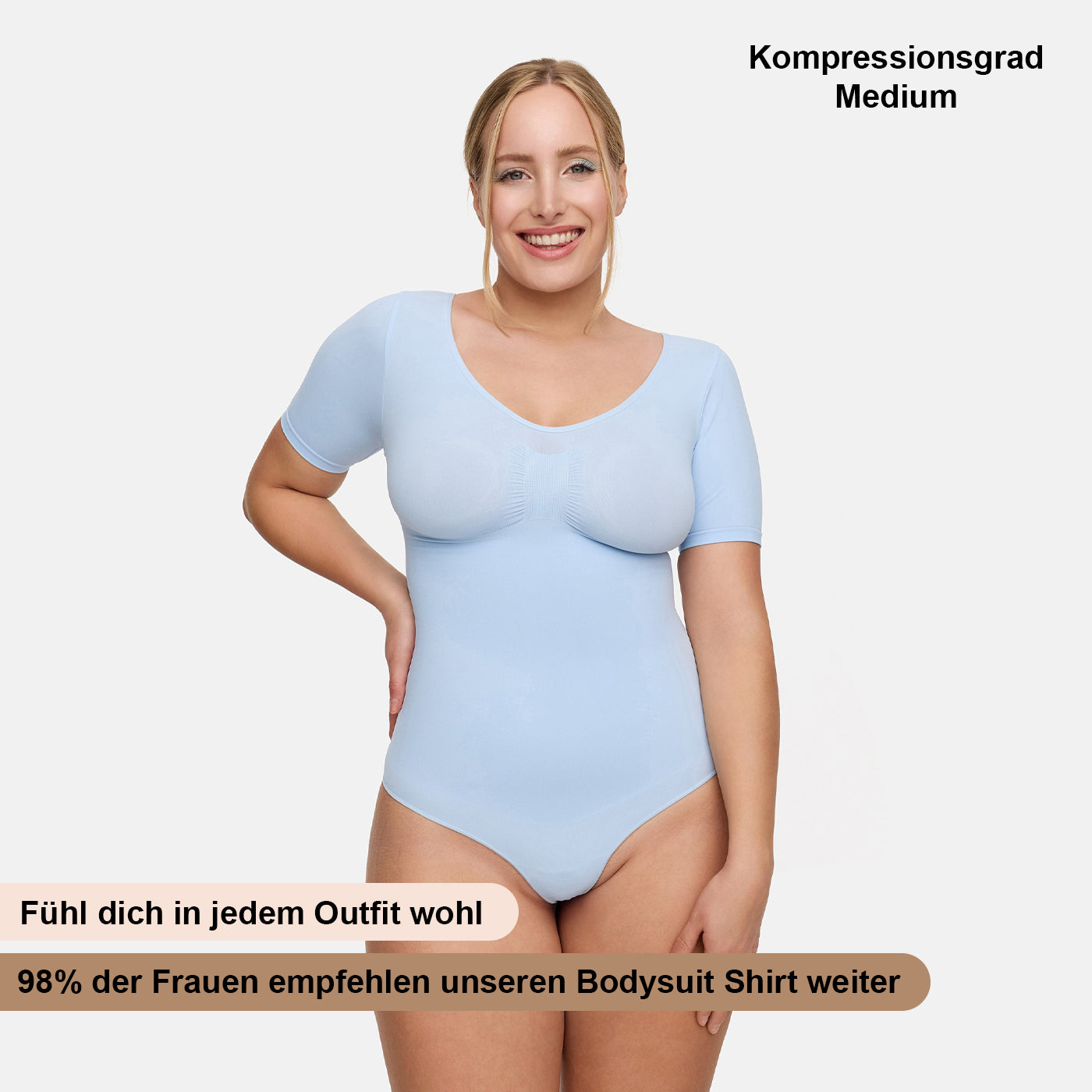 T-Shirt Bodysuit Sculpting Shapewear mit String - Mid Season
