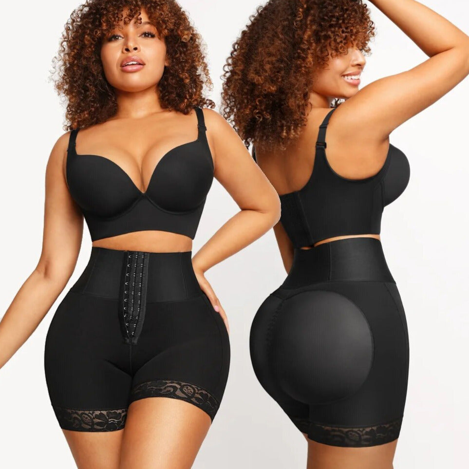 High-waisted shape shorts with butt lift and tummy support