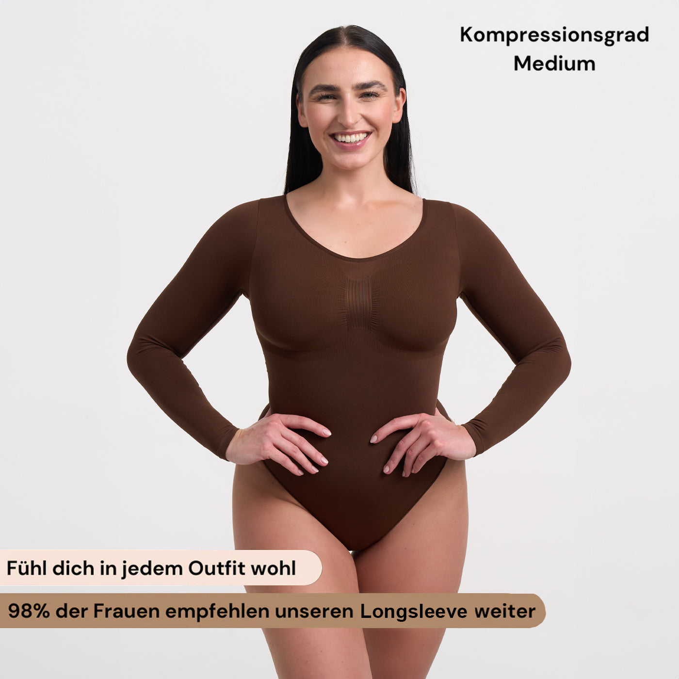 Bodysuit Sculpting Shapewear Longsleeve mit Slip - Secret Sale