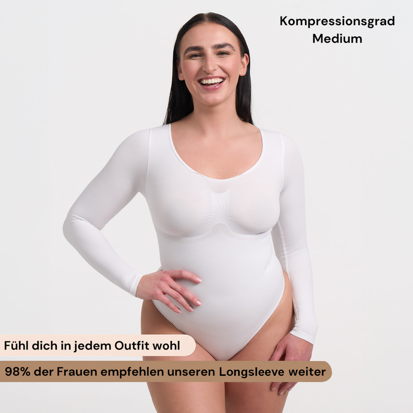 Body Sculpting Shapewear met lange mouwen en slip - Secret Sale