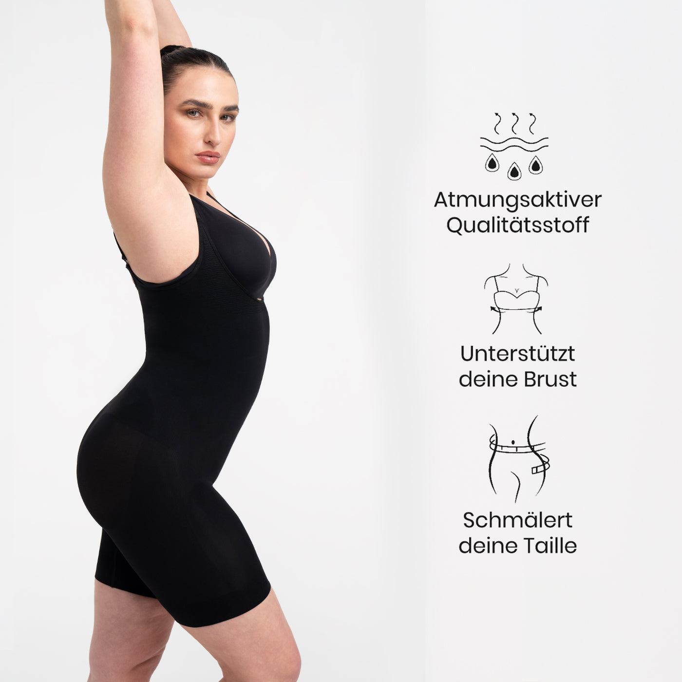 Bodysuit Sculpting Shapewear mit offener Brust