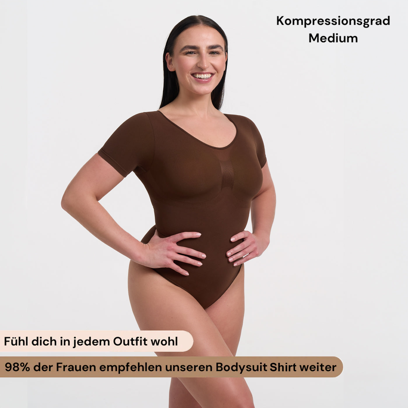 Bodysuit Sculpting Shapewear T-Shirt mit Slip