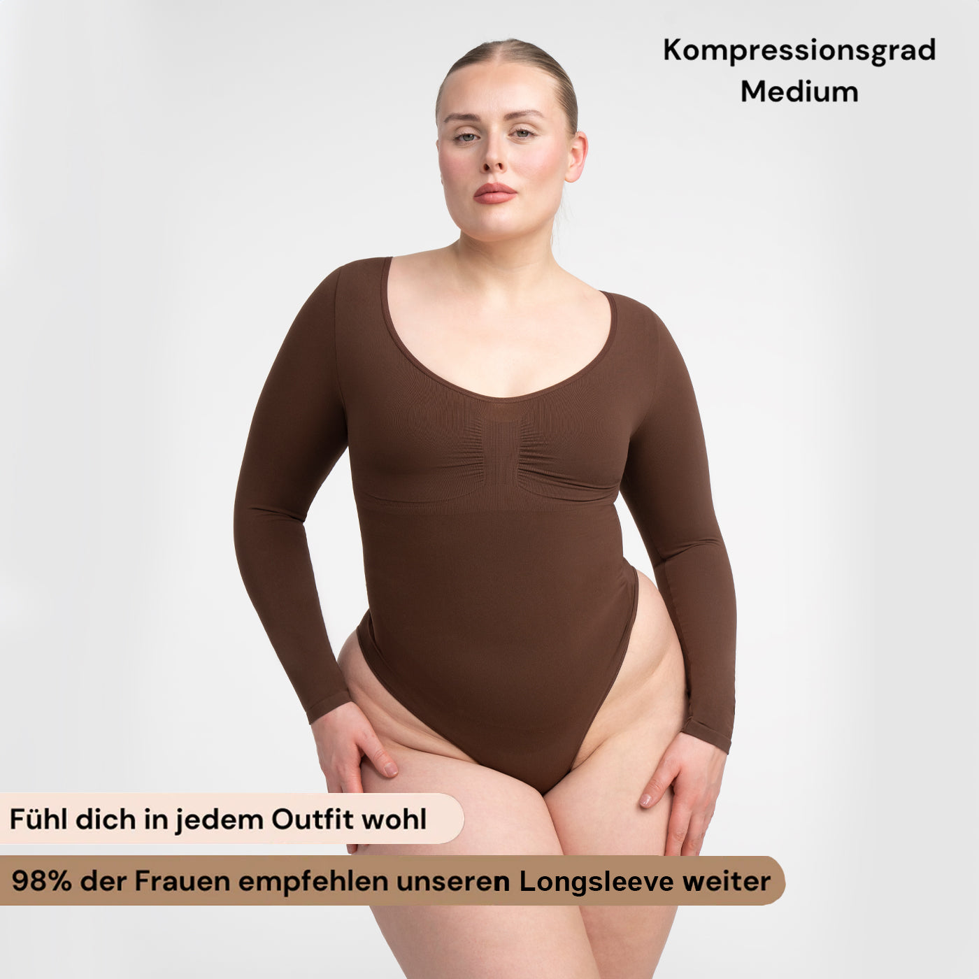 Comfort Bodysuit Sculpting Shapewear Longsleeve mit Slip - Secret Sales