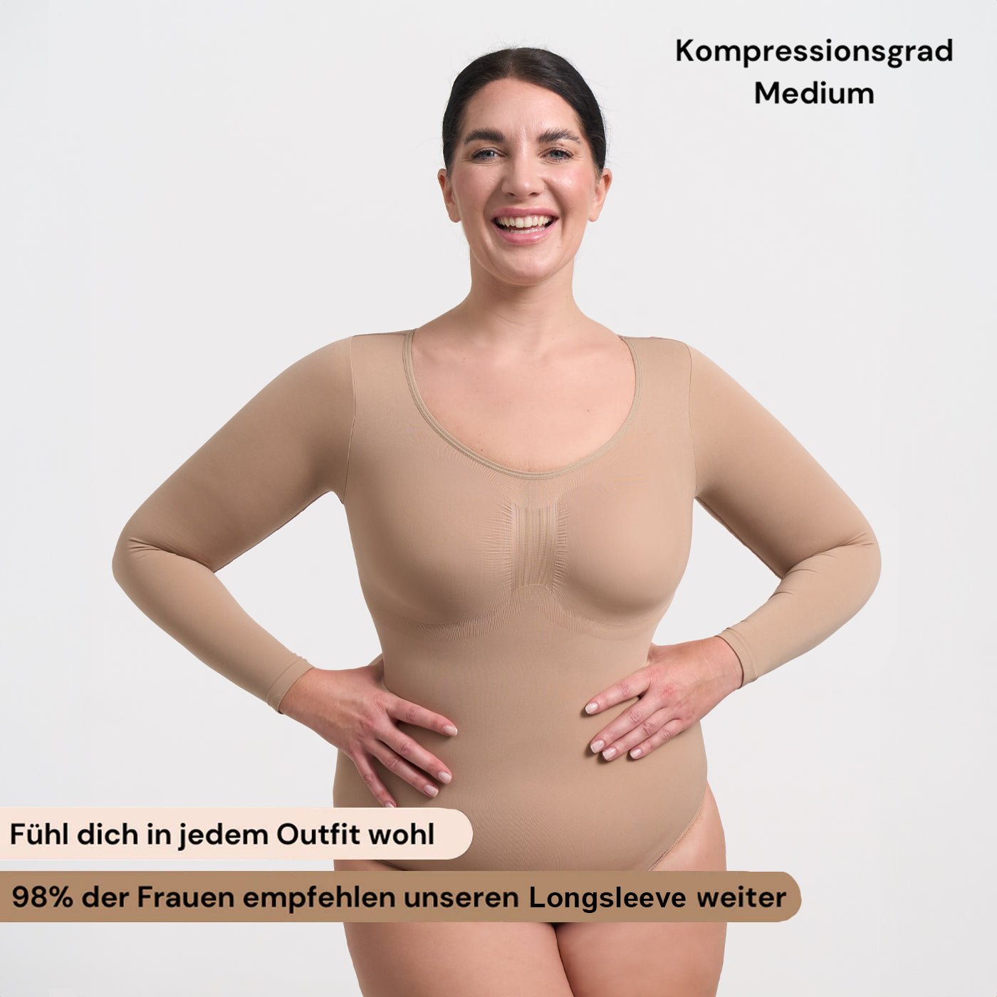 Body Sculpting Shapewear met lange mouwen en slip - Secret Sale