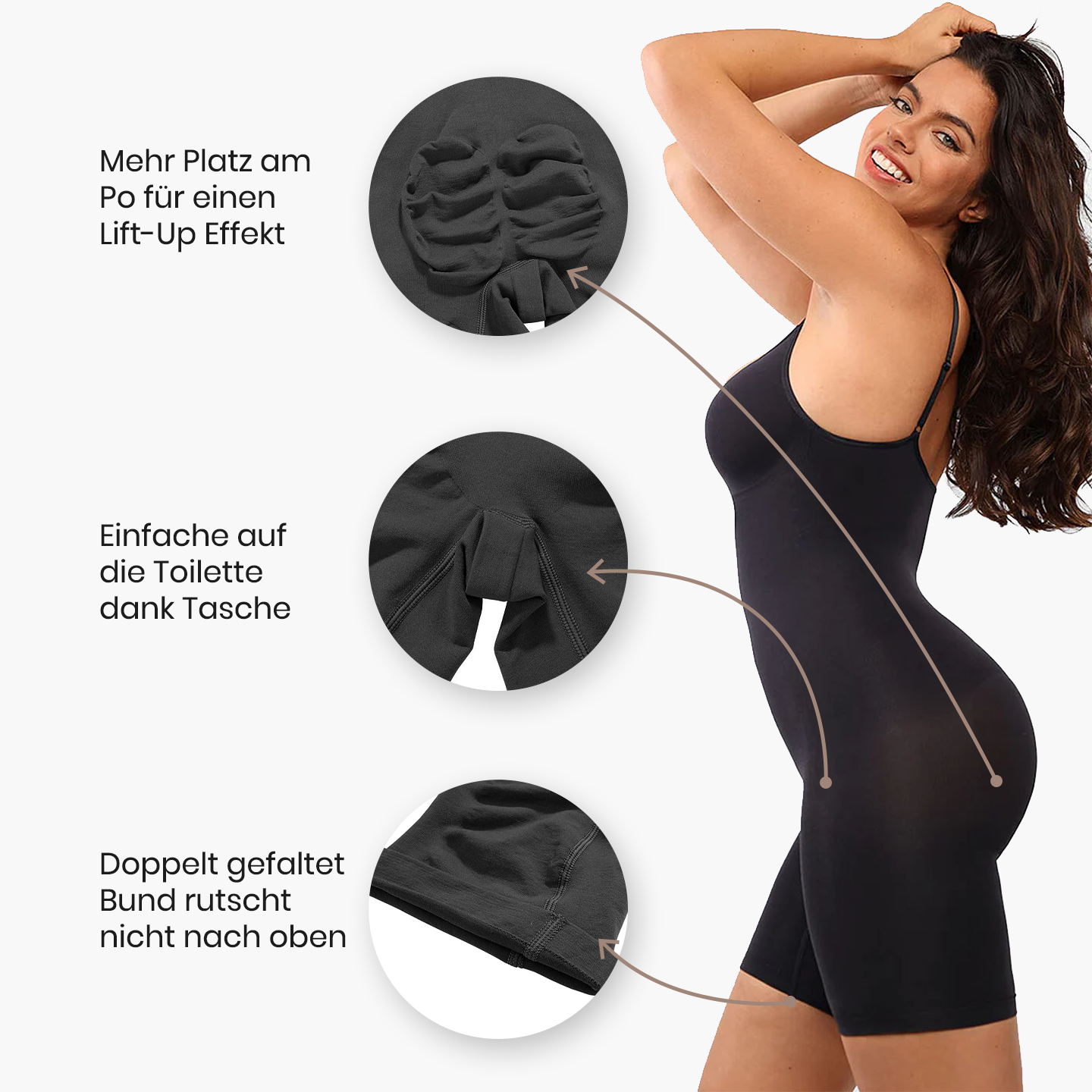 Bodysuit Sculpting Shapewear mit Shorts